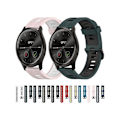 Miniatyrbilde 3 av 4: Rem for Garmin Move Style 20 mm vertikalt mønster to-farget silikon klokkestropp rosa-hvit