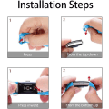 Miniatyrbilde 3 av 4: Erstatningsbånd som er kompatible for Fitbit Charge 2, Classic & Special Edition justerbare sportsarmbånd Cerulean Small
