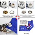 Miniatyrbilde 3 av 4: Trykknapper, 200 sett trykknapper metall, 10 farger knapper