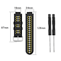 Miniatyrbilde 4 av 5: For Garmin Approach S2 / S4 Tofarget silikonklokkerem Black Yellow