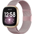 Miniatyrbillede 1 af 5: Magnetiske bånd, der er kompatible med Fitbit Versa 3 og Sense Smartwatch - Multi Color Rose Gold Small
