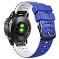Miniatyrbillede 2 af 4: 22mm silikoneur til Garmin Fenix 7 Dark Blue White