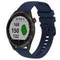 Miniatyrbilde 1 av 5: For Garmin Approach S40 20 mm bølget prikkmønster ensfarget silikonklokkebånd Navy Blue