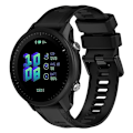 Miniatyrbillede 1 af 5: Til Garmin Forerunner 955 22mm Silikone Twill urbånd Black