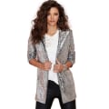 Miniatyrbild 1 av 2: Kvinnors paljettjacka Öppen front blazer Casual långärmad kofta silver M