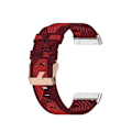 Pikkukuva 2 / 5: Fitbit Versa 4 / Sense 2 universal nylon Weave Canvas watch Red Stripes