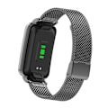 Miniatyrbild 3 av 5: Milanese Strap+ case för Xiaomi Mi Band 7 Pro Rostfritt stål Andningsarmband Ersättningsarmband för Mi Band 7 Pro Belt Black