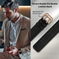Miniatyrbillede 3 af 5: Business læderrem til Apple Watch Ultra 49 mm 8 7 45 mm 41 mm Højkvalitets armbånd til Iwatch 6 5 4 3 Se 38 mm 40 mm 42 mm 44 mm Dark brown For 38mm 40mm 41mm