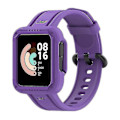 Miniatyrbillede 1 af 4: Til Xiaomi Redmi Watch/redmi Watch 2/mi Watch Lite/mi Watch Lite 2 Smart Watch Rem, Blød Silikone Rem Med Urkasse 1 Purple