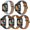 Miniatyrbilde 5 av 5: For Xiaomi Redmi Watch 2 Lite - Utbyttbar rem i äkta läder - Justerbart klockarmband Dark purple Style A