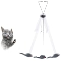 Miniatyrbild 4 av 5: 2 delar Roliga kattfjäderleksaker Katt Teaser Door Hängande Kitty Stick för katter
