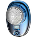 Pikkukuva 1 / 5: Mini-sähköparranajokoneet miehille ja naisille, sähköparranajokone miesten kasvoille, Type C ladattava, vedenpitävä LED-näytöllä kotiin Blue-silver Gradient