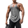 Miniatyrbild 1 av 2: Herrväst Bodybuilding Gymkläder Träning Löpning Träning Tank Top Ärmlös Väst Gray XL