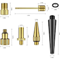 Miniatyrbillede 3 af 5: 24 stk. Messing Cykelpumpe Adapter Sæt - Ventil Adapter Konverter Kit
