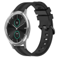 Miniatyrbilde 1 av 4: For Garmin Garminmove Luxe 20 mm konkav stripete Slicone klokkebånd Black