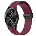 Miniatyrbild 1 av 5: För Garmin Garminmove Style 20 mm enfärgad magnetlås i watch Wine Red