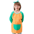 Miniatyrbild 2 av 5: Unisex pojkar Flickor Vattentät konst Smock Barn Målarförkläden med fickor Långärmad & ärmlös Ålder 6-9 år Orange