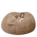 Miniatyrbillede 1 af 4: Lazy Sofa Bean Bag Kunstig Pels Bean Bag Bean Sofa khaki 150cm*75cm