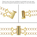 Miniatyrbilde 5 av 5: Fjærspenne i rustfritt stål Hummerspenner Koblinger Gliderørlås Avstandslås Multistrenger Magnetisk Gold 2 layer