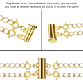 Pikkukuva 5 / 5: Ruostumattomasta teräksestä valmistettu jousisolki hummerihakaset liittimet liukuputken lukko välikelukko multi magneettinen Gold 2 layer