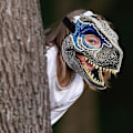 Miniatyrbild 4 av 5: 3D Dinosaur Mask Rollspel Huvudbonader Jurassic World Raptor Gifts