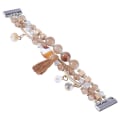 Miniatyrbild 2 av 3: För Fitbit Versa 3 / Sense Round Bead Chain Watch Band Coffee