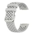 Miniatyrbild 1 av 5: För Fitbit Charge 5 Monochromatic Andas Silikon Watch Band Moon White