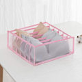 Pikkukuva 1 / 5: Alusvaatteet Organizer Set -taitettava Alusvaatteet Drawer Organizer Pink 6 grid