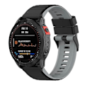 Pikkukuva 4 / 5: Garmin Fenix 7 22mm kaksiväriselle silikonirannekkeelle STMZ Black Grey