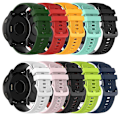 Miniatyrbillede 4 af 5: Til Garmin Approach S40 20 mm ternet tofarvet silikoneurrem Red-Black