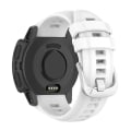 Miniatyrbillede 5 af 5: Til Garmin Instinct 2s Silikone rustfrit stål spændeurrem White