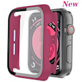 Pikkukuva 1 / 5: Glass+ cover Apple Watch case 44mm 40mm Iwatch 42mm 38mm näytönsuoja + puskuri Lisävarusteet Applewatch Series 5 4 3 Se 6 Wine red 42mm series 321