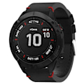 Miniatyrbillede 1 af 5: Til Garmin Fenix ​​6x Pro 26mm læder sutur stålspænde urbånd Black