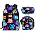 Miniatyrbillede 5 af 5: 3 stk. ROBLOX SPIL ROBLOX Fun Campus Rygsæk, Unisex Skolestart Justerbar Rygsæk, Fan Gave-24 Three-piece Set 6