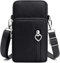 Liten Plånboks Crossbody Telefonväska för Kvinnor Black
