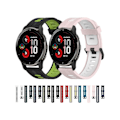 Miniatyrbillede 3 af 4: Rem til Garmin Venu 2 Plus 20Mm Vertikalt Mønster To-Farvet Silikone Urrem Hvid-Sort