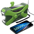 Miniatyrbilde 1 av 5: 10000mah nødradio, solcellehåndsveiv radio, bærbar radio med telefonlader, LED lommelykt-dt