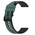 Miniatyrbilde 2 av 5: For Garmin Approach S40 20 mm tofarget silikonklokkerem Olive Green - Black