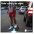 Miniatyrbillede 2 af 5: Led Skateboard Lights Underglow - Longboard Lights USB Genopladelig for- og bagside. Ideelt tilbehør til elektriske skateboardlygter (sort)