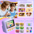 Miniatyrbillede 3 af 5: Digitalkamera 1080P HD Børne Instant Print Kamera 2.4 Tommer IPS Skærm Lilla