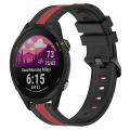 Miniatyrbild 1 av 5: För Garmin Forerunner 255 22mm vertikalt tvåfärgat watch Black-Red