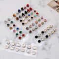 Miniatyrbild 2 av 4: Magnetisk halsduk Brosch Magnetisk knapp Brosch Pearl Pin Brosch Dam 12 delar C