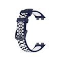 Pikkukuva 3 / 4: Kaksivärinen silikonihihna älykellolle Huawei Strap 8:lle (keskiynsininen valkoinen)