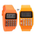 Miniatyrbillede 1 af 5: Fad Børn Silikone Date Multi-purpose Børne Elektronisk Lommeregner Armbåndsur Orange