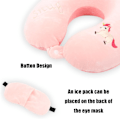 Pikkukuva 3 / 4: Lasten Memory Foam -matkatyyny ja unimaski (yksisarvinen)