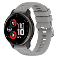 Miniatyrbilde 1 av 5: For Garmin Venu 2plus 20mm Cross Textured Silicone Watch Band Light Grey
