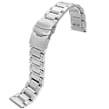Pikkukuva 3 / 5: 18/20/22/24mm Vaihdetut kaksoissoljet ruostumattomasta teräksestä valmistettu rannehihna Silver 24mm