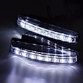 Miniatyrbilde 1 av 4: 2stk Universal 8led Kjørelys Kjørelys Drl Biltåkelampe Vanntett Hvit Billys DC 12v,kald Hvit