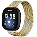 Miniatyrbild 1 av 4: För Fitbit Versa 4 / Versa 3 20 mm Milanese Magnetic Metal Split Watch Gold