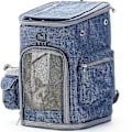 Miniatyrbillede 1 af 3: Holdbar kæledyrsrygsæk Åndbar Komfortabel Strap Puppy Cat-bæretaske blue